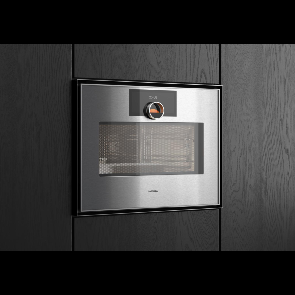 Gaggenau GM450120, Gaggenau Serie Expressive, Mikrowellen-Backofen, 60 x 45 cm, Türanschlag: rechts, Edelstahl hinter Rauchglas