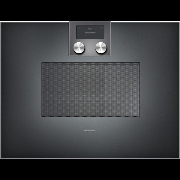 Gaggenau BM450100, Serie 400, Mikrowellen-Backofen, 60 x 45 cm, T&uuml;ranschlag: Rechts, Gaggenau Anthrazit