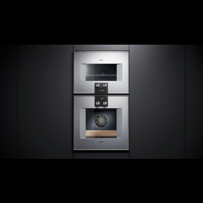 Gaggenau BM450110, Serie 400, Mikrowellen-Backofen, 60 x 45 cm, T&uuml;ranschlag: rechts, Edelstahl-hinterlegte Vollglast&uuml;r