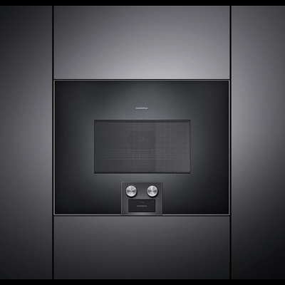 Gaggenau BM454100, Serie 400, Mikrowellen-Backofen, 60 x 45 cm, T&uuml;ranschlag: Rechts, Gaggenau Anthrazit