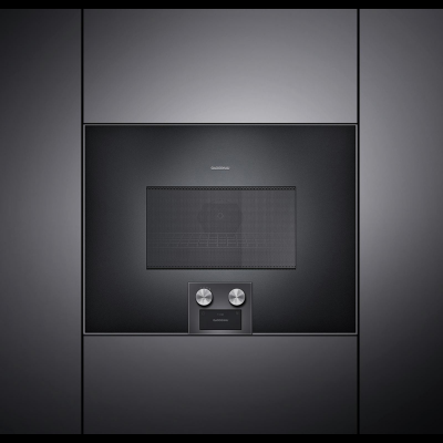Gaggenau BM455100, Serie 400, Mikrowellen-Backofen, 60 x 45 cm, T&uuml;ranschlag: links, Gaggenau Anthrazit