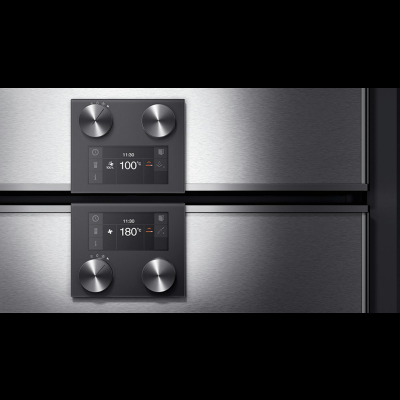 Gaggenau BM484110, Serie 400, Mikrowellen-Backofen, 76 x 45 cm, T&uuml;ranschlag: rechts, Edelstahl-hinterlegte Vollglast&uuml;r