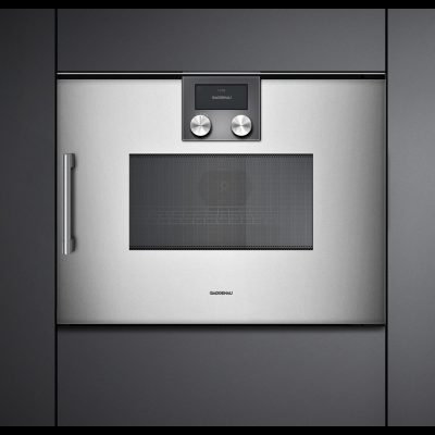 Gaggenau BMP250110, Serie 200, Mikrowellen-Backofen, 60 x 45 cm, T&uuml;ranschlag: rechts, Gaggenau Metallic