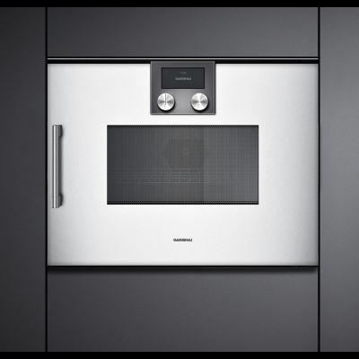 Gaggenau BMP250130, Serie 200, Mikrowellen-Backofen, 60 x 45 cm, T&uuml;ranschlag: rechts, Gaggenau Silber