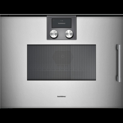 Gaggenau BMP251110, Serie 200, Mikrowellen-Backofen, 60 x 45 cm, T&uuml;ranschlag: links, Gaggenau Metallic