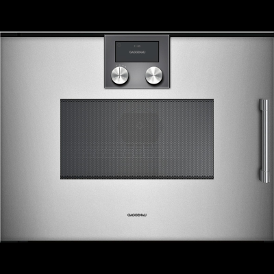 Gaggenau BMP251110, Serie 200, Mikrowellen-Backofen, 60 x 45 cm, T&uuml;ranschlag: Links, Gaggenau Metallic