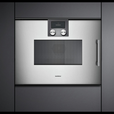 Gaggenau BMP251110, Serie 200, Mikrowellen-Backofen, 60 x 45 cm, T&uuml;ranschlag: links, Gaggenau Metallic