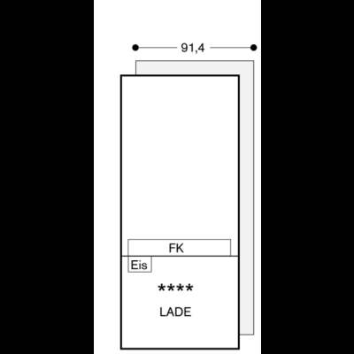Gaggenau Serie 400, Vario Einbau-K&uuml;hl-Gefrier-Kombination mit Gefrierbereich unten, 212.5 x 90.8 cm, RB492304