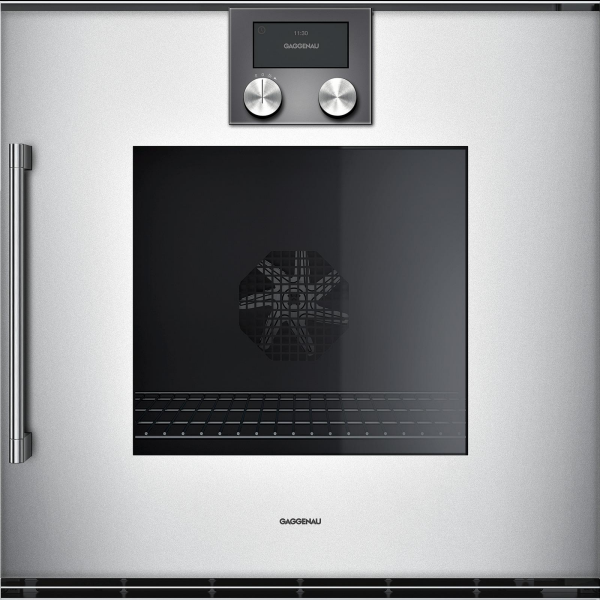 Gaggenau bop250132, 200 series, built-in oven, 60 x 60 cm, door hinge: right, silver