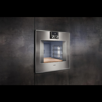 Gaggenau BO471112, Serie 400, Backofen, 60 x 60 cm, T&uuml;ranschlag: links, Edelstahl-hinterlegte Vollglast&uuml;r