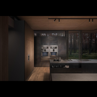 Gaggenau BO481112, Serie 400, Backofen, 76 x 67 cm, T&uuml;ranschlag: links, Edelstahl-hinterlegte Vollglast&uuml;r
