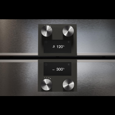 Gaggenau bs450111, 400 series, built-in compact steam oven, 60 x 45 cm, door hinge: right, stainless steel behind glass