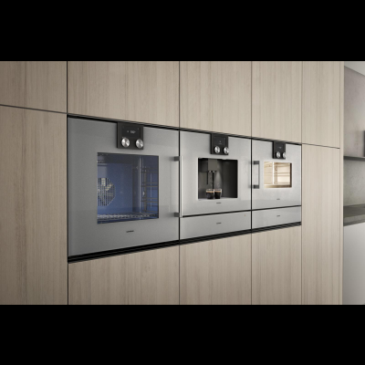 Gaggenau BSP250111, Serie 200, Dampfbackofen, 60 x 45 cm, T&uuml;ranschlag: rechts, Gaggenau Metallic