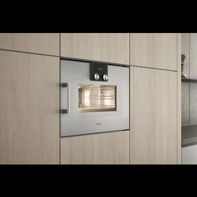 Gaggenau BSP250111, Serie 200, Dampfbackofen, 60 x 45 cm, T&uuml;ranschlag: rechts, Gaggenau Metallic