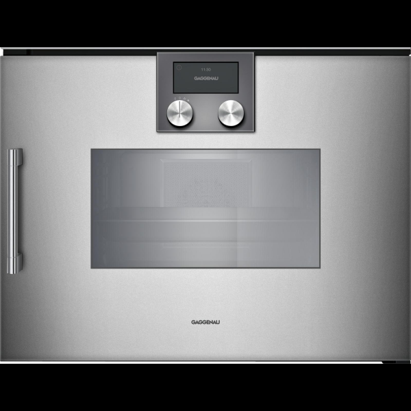 Gaggenau bsp260111, series 200, built-in compact steam oven, 60 x 45 cm, door hinge: right, metallic